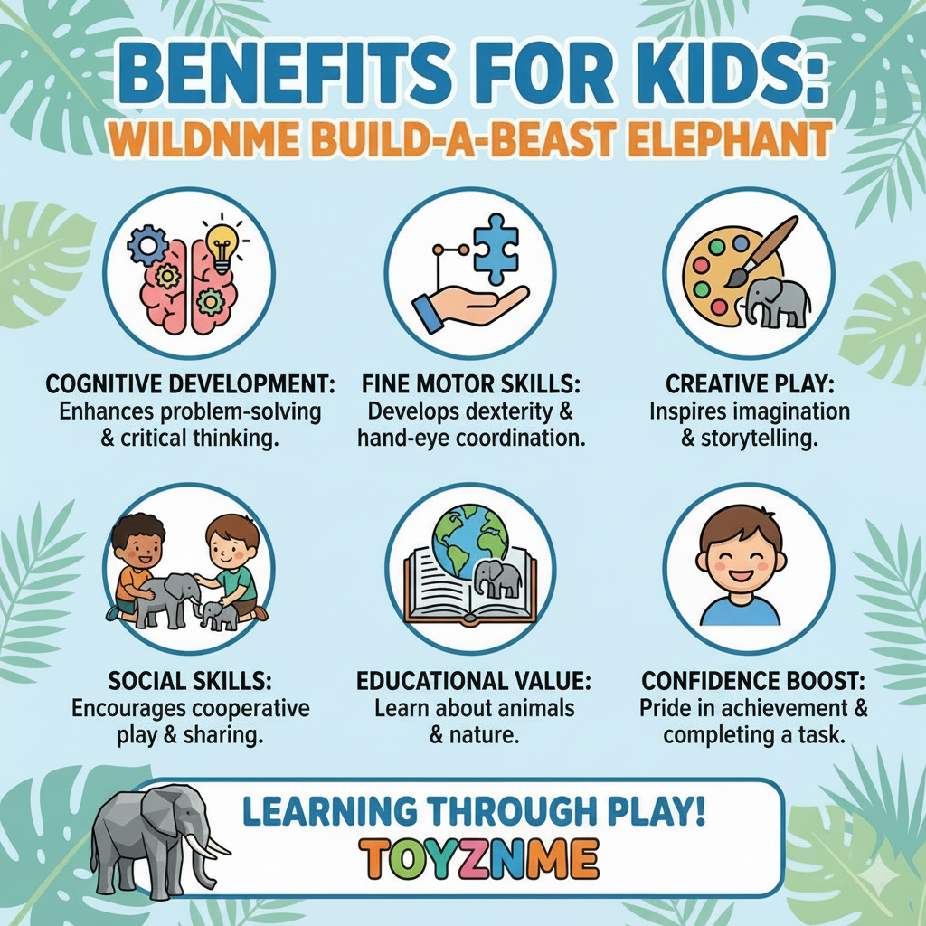 3D Magnetic Elephant Puzzle - Trending Toy For Kids & Adults