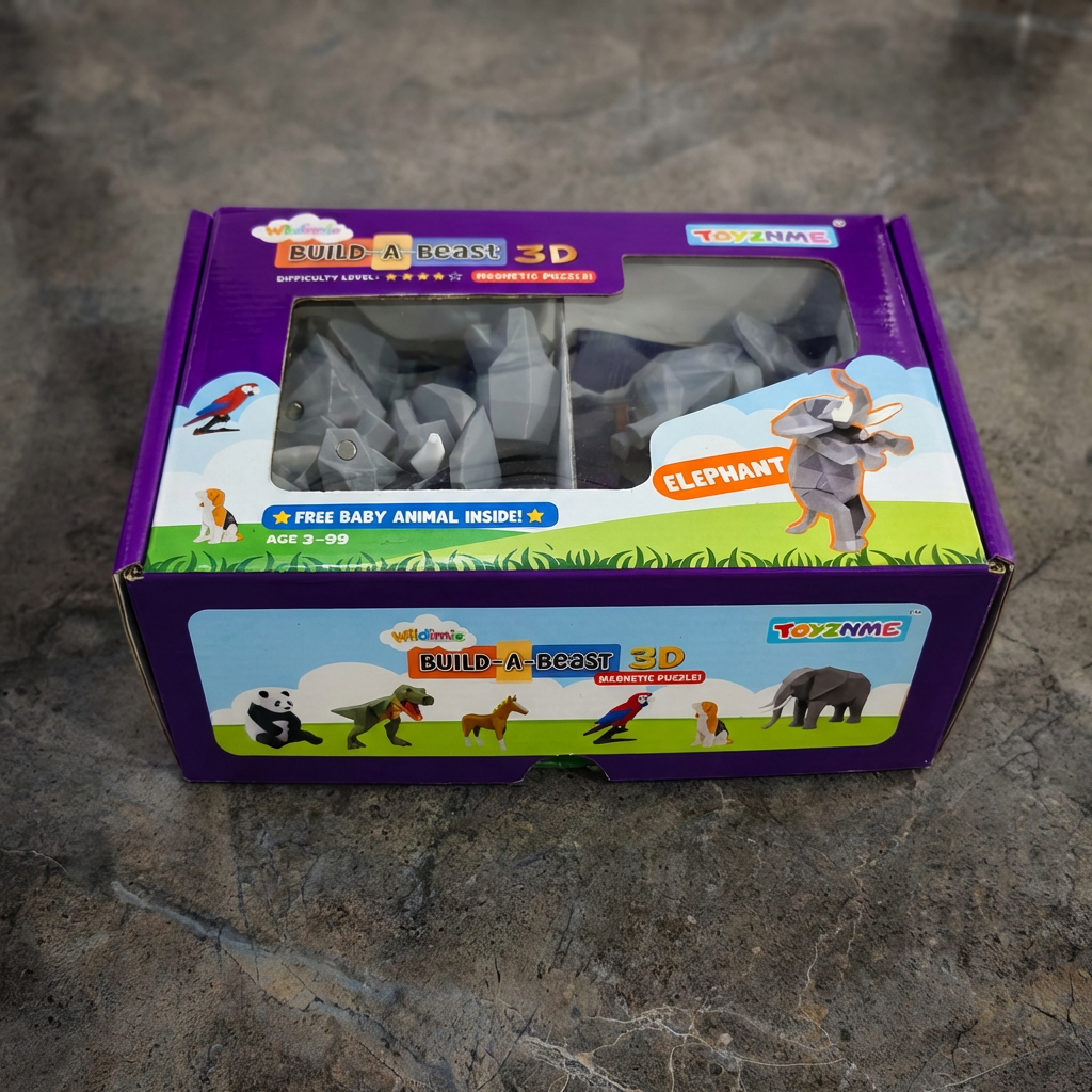 3D Magnetic Dancing Elephant Puzzle - Trending Toy For Kids & Adults