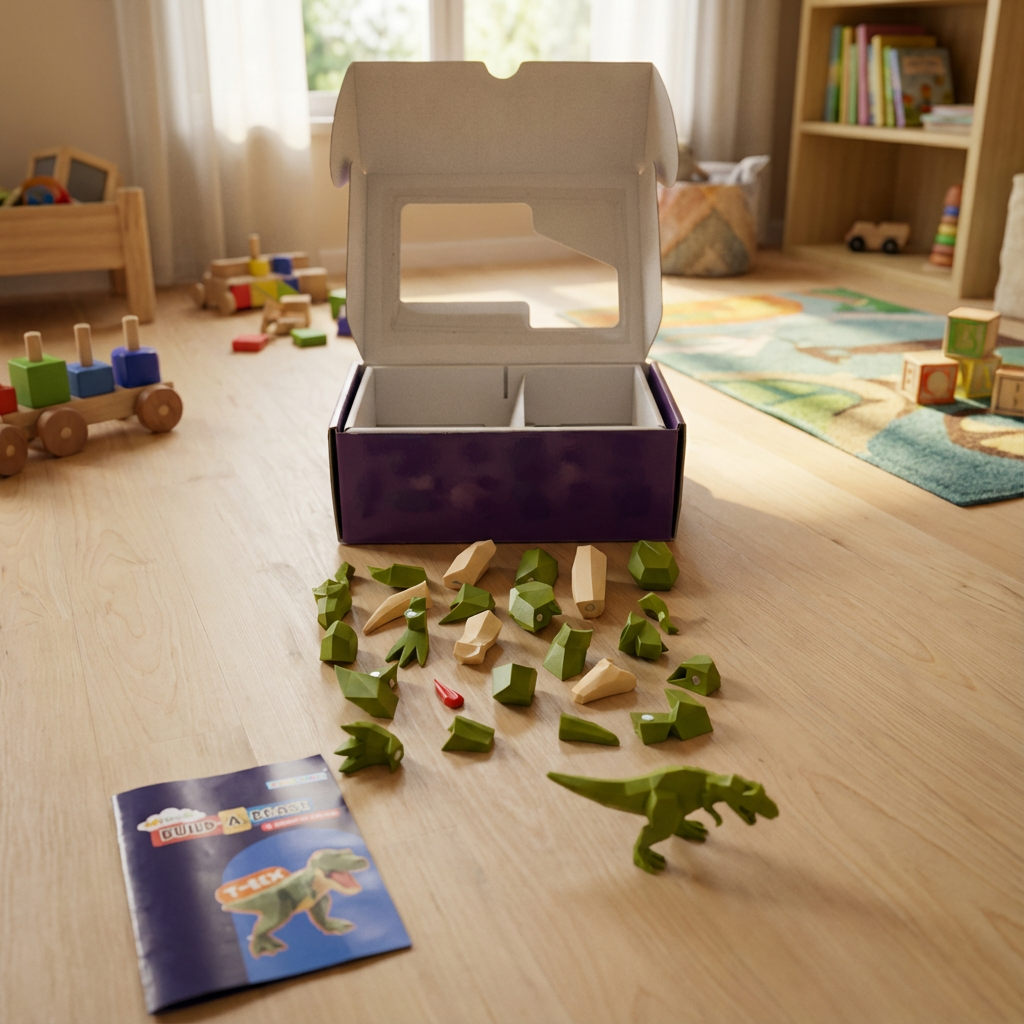 3D Magnetic T-Rex Puzzle (Green)- Trending Toy For Kids & Adults