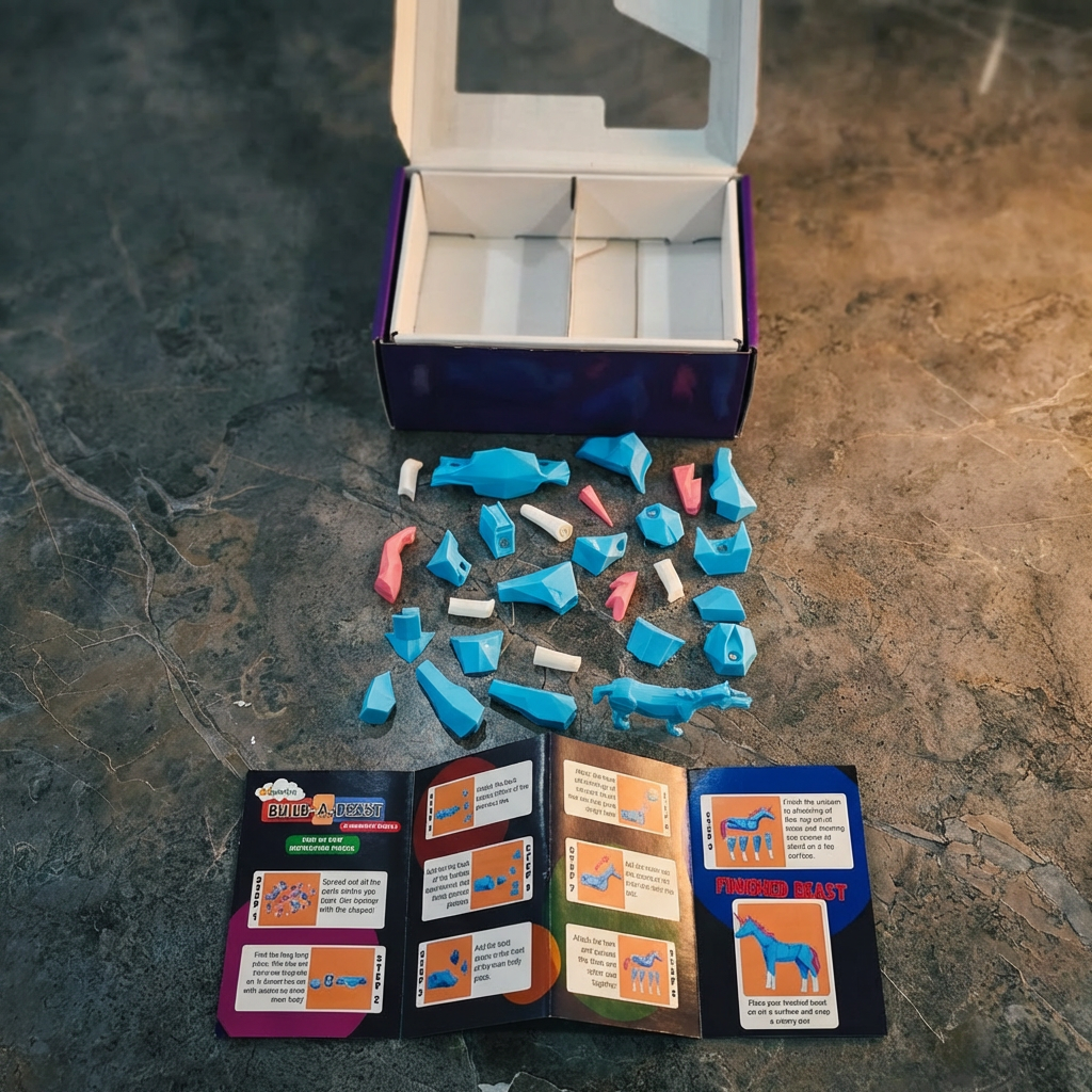 3D Magnetic Blue Unicorn Puzzle - Trending Toy For Kids & Adults