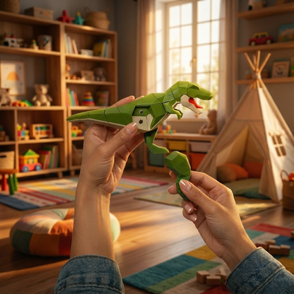 3D Magnetic T-Rex Puzzle (Green)- Trending Toy For Kids & Adults