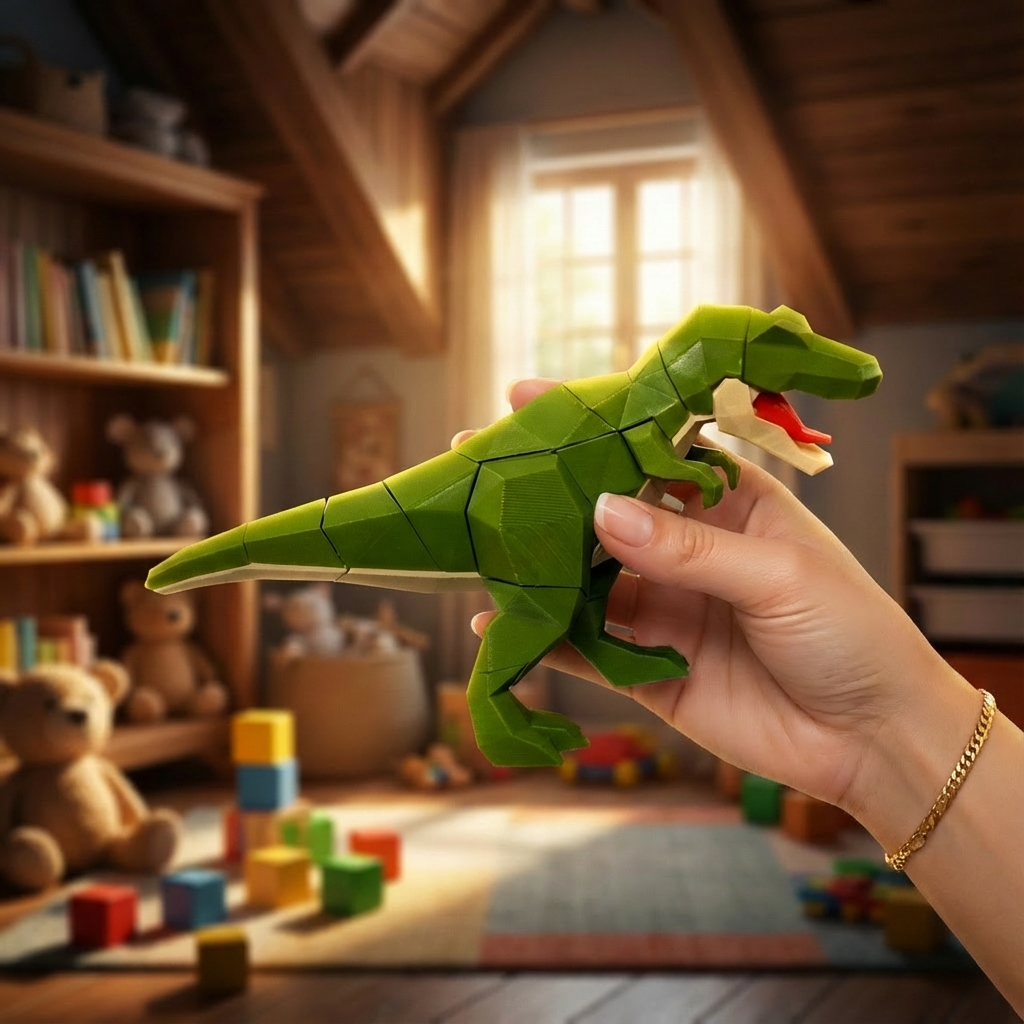 3D Magnetic T-Rex Puzzle (Green)- Trending Toy For Kids & Adults