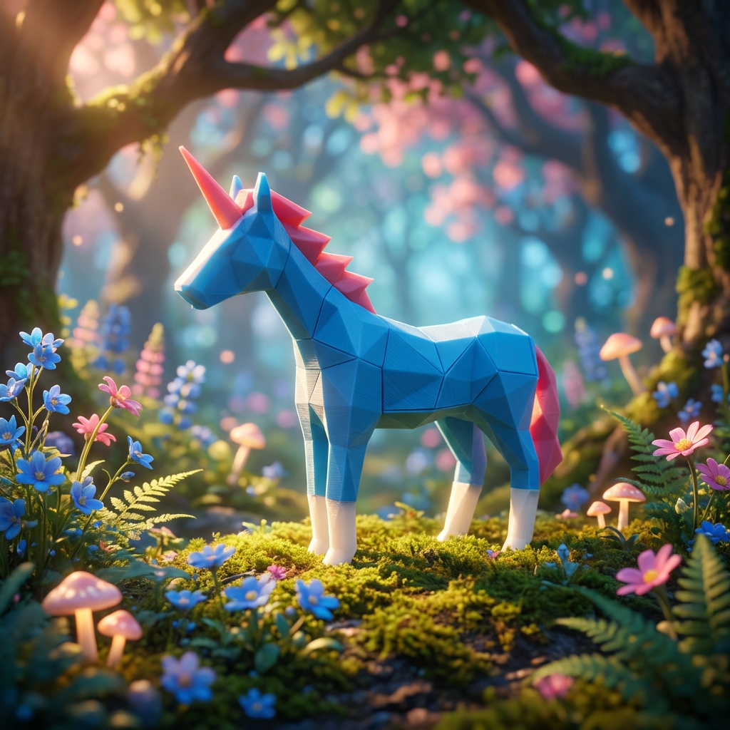 3D Magnetic Blue Unicorn Puzzle - Trending Toy For Kids & Adults