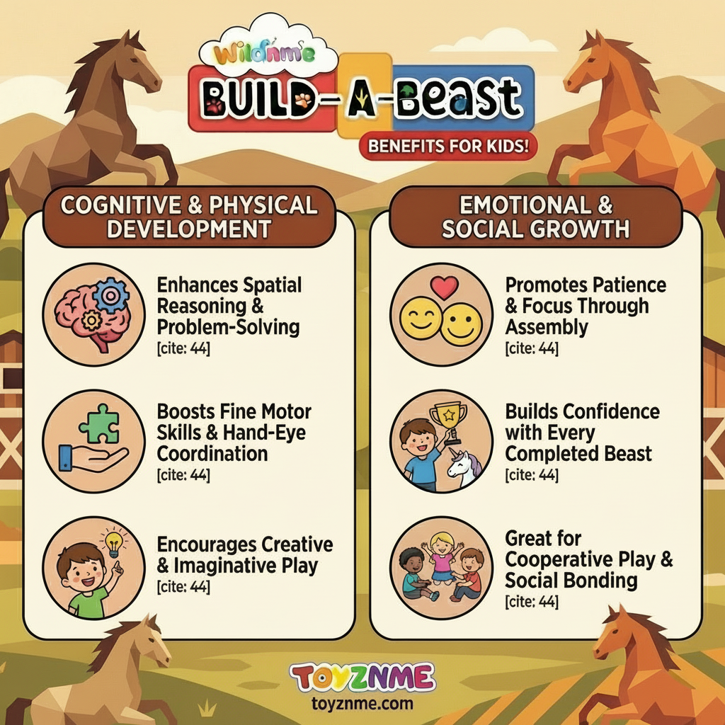 3D Magnetic Horse Puzzle - Trending Toy For Kids & Adults